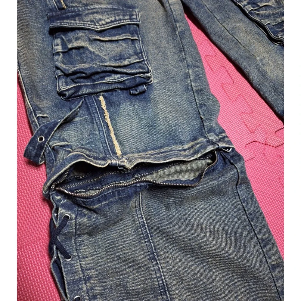 Rockstar Original RSM250 Baggy Fit Jeans convertible Zip-Off Pants Size 40 Men's